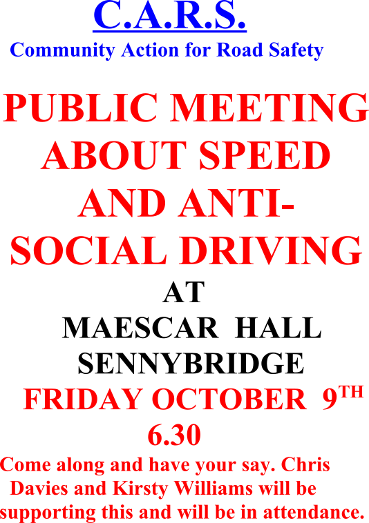 CARS Meeting Sennybridge Oct 2015