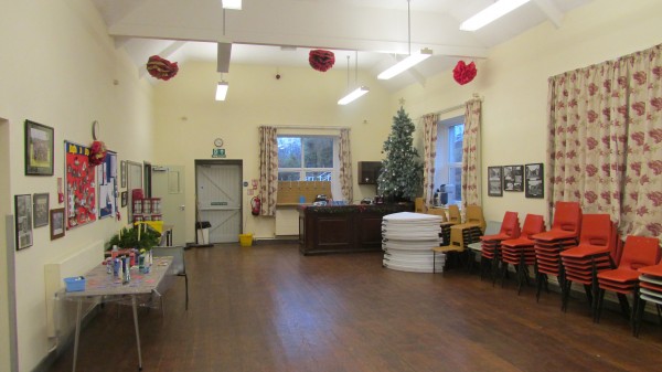 Trecastle Community Hall after initial refurbishment December 2015